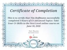 C# advanced course completed